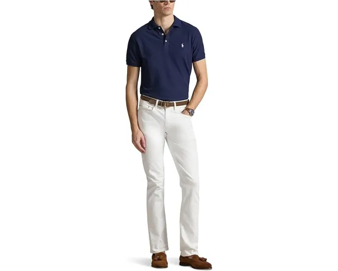 Поло Polo Ralph Lauren с медовой сеткой и зауженным кроем Custom Slim Fit