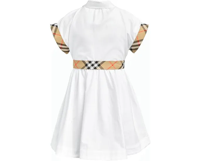 Платье Juliet в клетку для детей с короткими рукавами Burberry Kids
