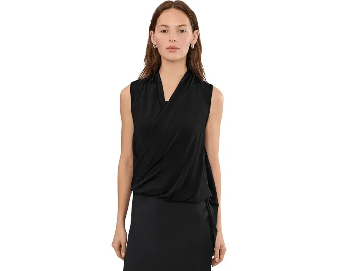 Топ Adaline от AllSaints с запахом и без рукавов