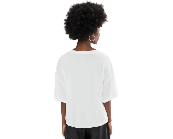 Топ Norma Kamali Short Sleeve Boxy с прямым подолом