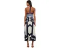 Vince Camuto макси платье V-neck Bareback с принтом
