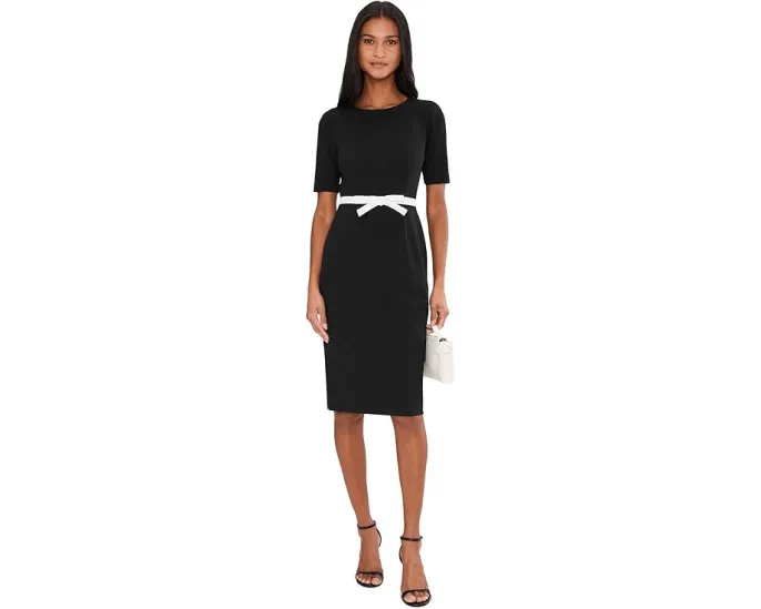 Приталенное платье Contrast Bow с бантом от Adrianna Papell