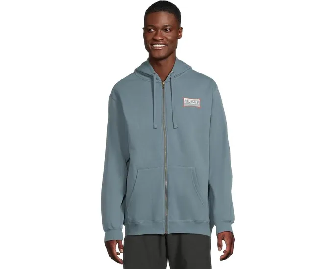 Толстовка Essential Zip Fleece Salty Crew с капюшоном и принтом