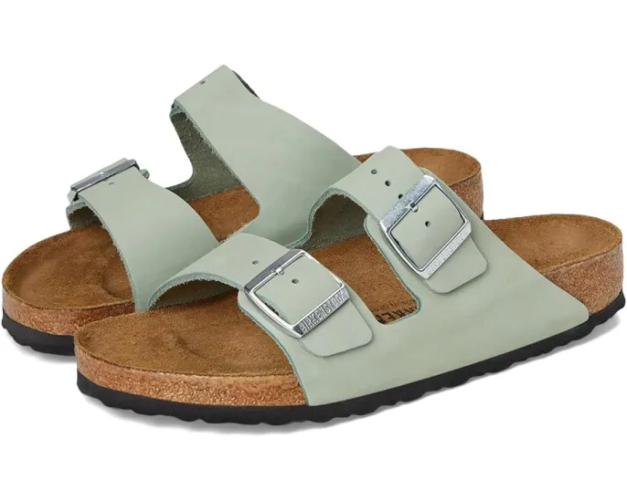 Сандалии Birkenstock Arizona из нубука с двумя регулируемыми пряжками