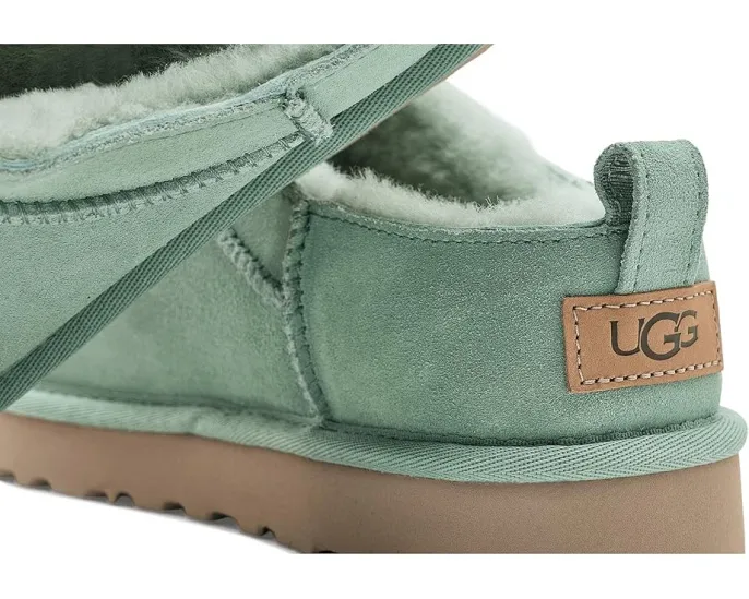 Угги UGG Classic Micro из натуральной замши с подкладкой из овчины и подошвой из сахарного тростника