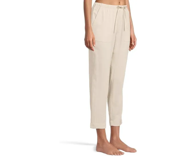 Брюки Barefoot Dreams из льняной смесовой ткани с эластичным поясом