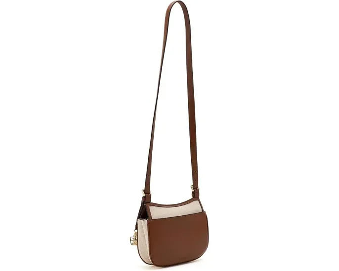 Средняя кроссбоди сумка Lauren Ralph Lauren Marcy из холста с кожаными деталями