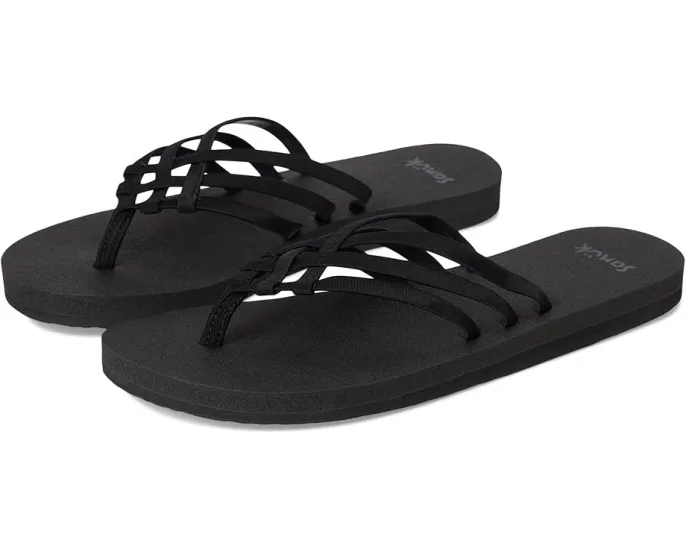 Sanuk Yoga Sandy II сланцы с несколькими ремешками и стелькой из пены с эффектом памяти