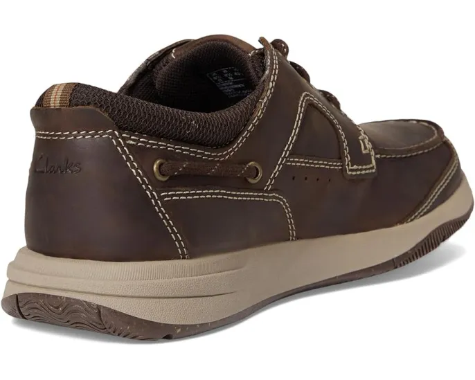 Clarks Sailview Lace кроссовки из натуральной кожи с круглым носком
