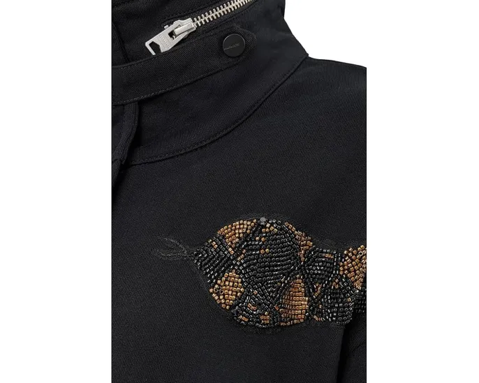 Куртка Ouros Clarie от AllSaints с воротником воронкой и карманами на пуговицах