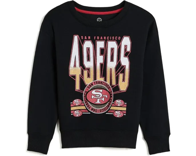 Флисовая кофта Junk Food с принтом San Francisco 49ers и спущенным плечом для детей