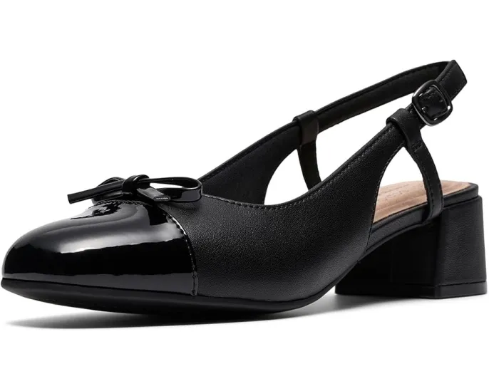 Туфли Iridessa Sling от Clarks с квадратным носком и ремешком на щиколотке