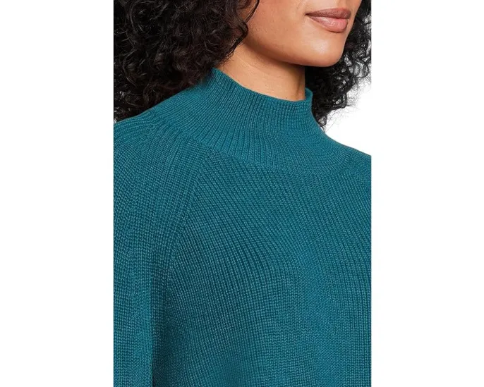 Свитер EILEEN FISHER из мериносовой шерсти с воротником-стойкой и реглан