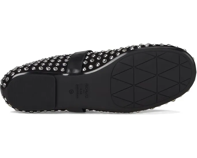 Балетки Schutz Eiza Glam с декоративными шипами на замшевом верхе и стелькой EVA