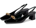 Босоножки Tory Burch Jessa Slingback на каблуке 55 мм с квадратным носком