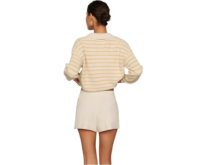 Шорты Eberjey Fine Gauge из хлопка и ацетата с высокой талией