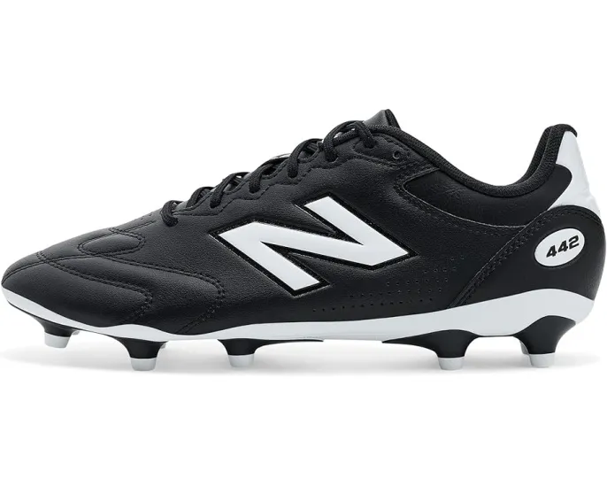 Бутсы футбольные New Balance 442 Team Fg V3 с кожаным верхом черные