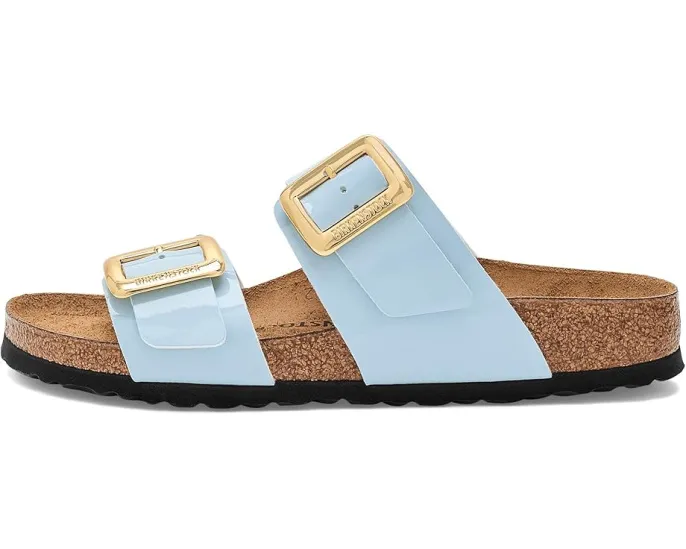 Сандалии Sydney Luxe Buckle от Birkenstock с патинированным верхом и крупными пряжками