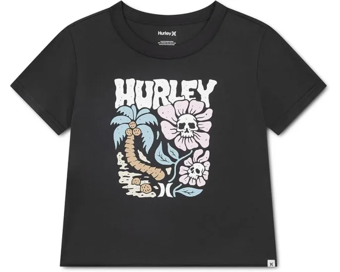 Футболка Hurley Kids Flower Skel с уникальным графическим принтом