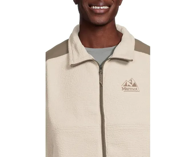 Куртка Marmot Wanderer из высоковорсного флиса с накладками на плечах и локтях