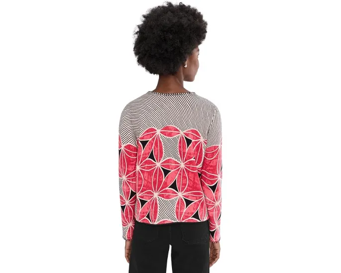 Кардиган NIC+ZOE Gallery Walk с ручной печатью и деревянными пуговицами