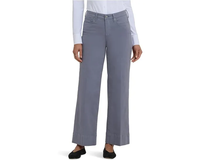NYDJ Teresa Wide Leg укороченные джинсы с глубоким подолом 3 дюйма