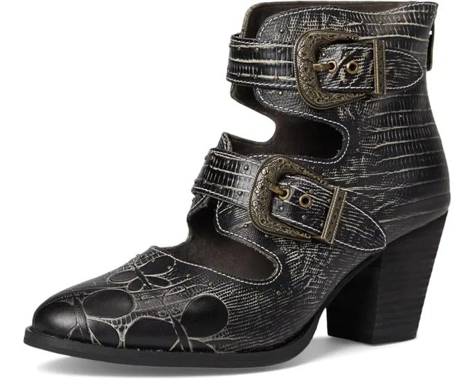 Ботильоны L'Artiste by Spring Step Notched-nature с тиснеными бабочками и пряжками