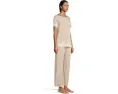 Пижамный комплект Natori Luxe Shangri-La с коротким рукавом и кружевом