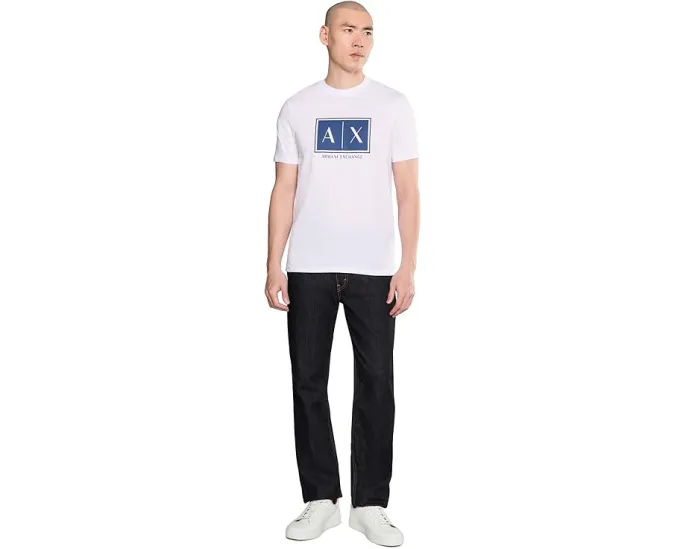 Футболка Armani Exchange Box Logo с круглым вырезом