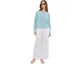 Свитер Eileen Fisher с круглой горловиной из органического льна и хлопка