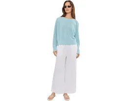Свитер Eileen Fisher с круглой горловиной из органического льна и хлопка