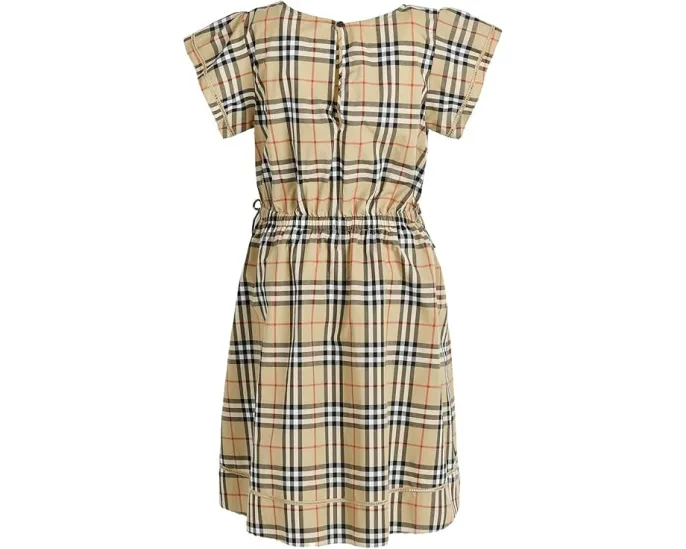 Шерстяное платье Adele в клетку от Burberry Kids для девочек