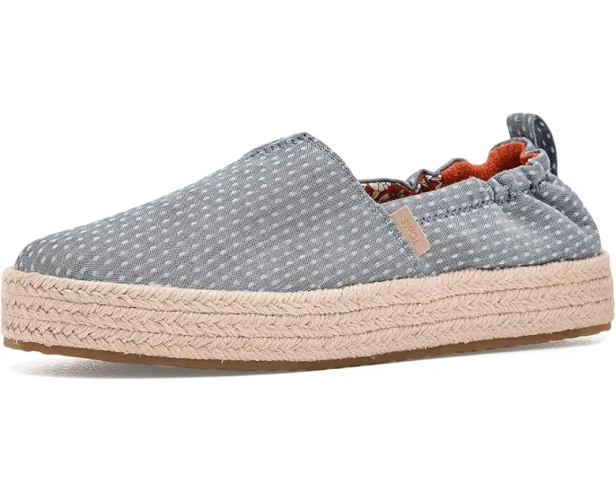 Детские балетки TOMS Valencia с платформой из джута