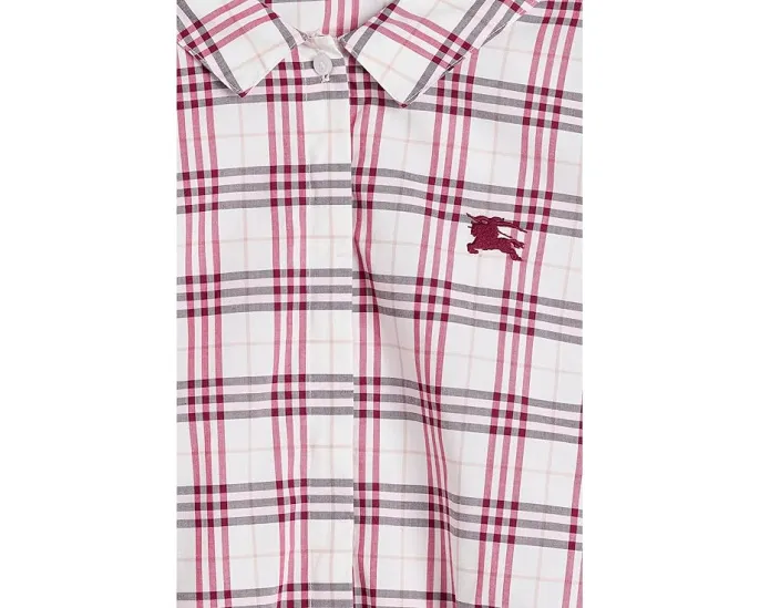 Burberry Kids блуза Maisie с воротником и короткими рукавами реглан