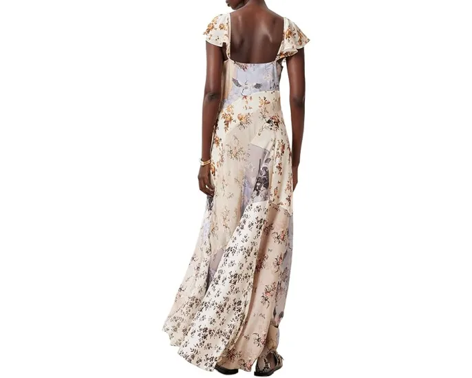 Платье AllSaints Lala с V-образным вырезом и расклешенными рукавами