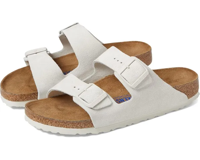 Унисекс сандалии Birkenstock Arizona Soft Footbed из замши с пробковой стелькой