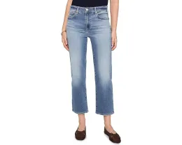 Джинсы Brinley Mid-Rise Straight Crop AG Jeans в расцветке 15 Years Bouquet