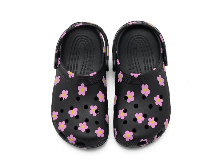 Классические кроксы Crocs Kids с узорами и графикой для детей