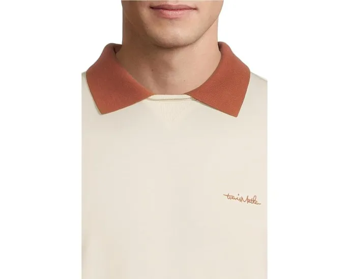 Свитер с воротником Amenities Collar Crew от TravisMathew из модала с аккуратным дизайном