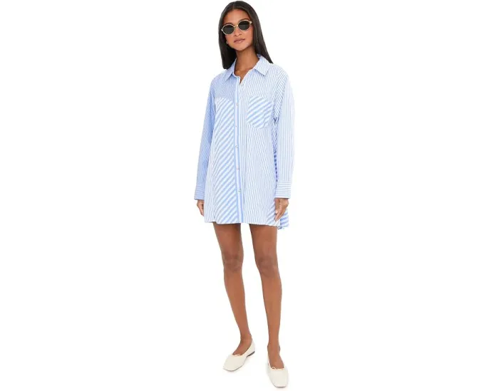 Платье Free People Oxford Club Mini цвета васильковый микс
