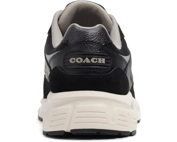 Кроссовки COACH C301 Signature в цвете charcoal/black с отделкой из замши и кожи