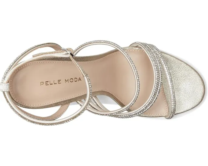 Босоножки Pelle Moda Brenen на каблуке с кристаллами и регулируемым ремешком