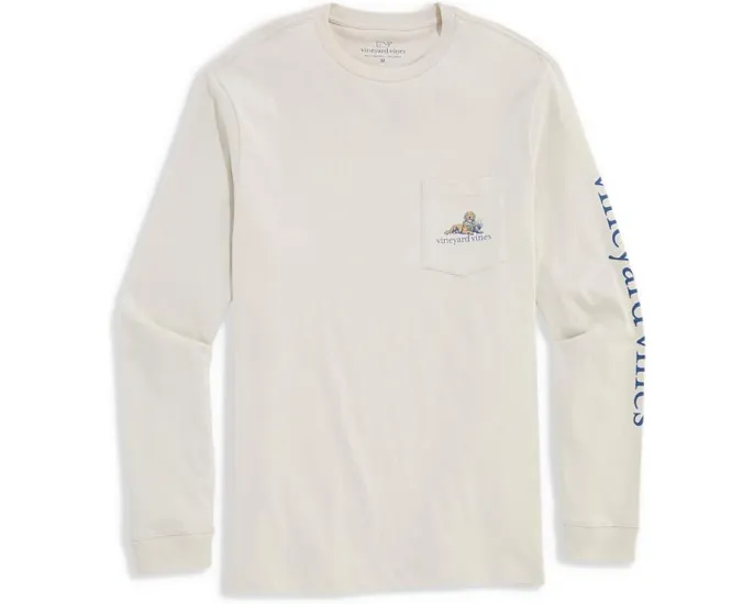Длинная футболка Vineyard Vines с принтом собаки в камуфляже