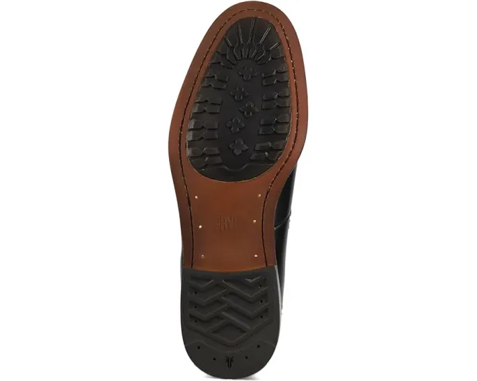 Мокасины Tyler Flex Penny из премиальной кожи с круглым носком и квадратным каблуком