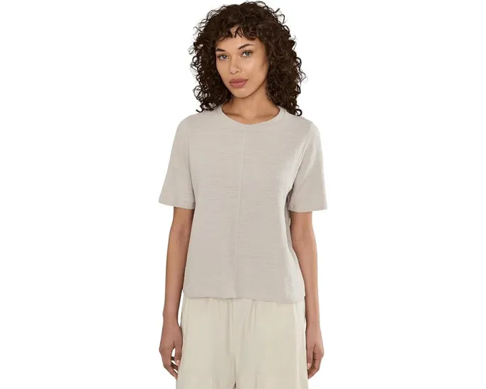 Топ Eileen Fisher с круглой горловиной из жаккардового органического хлопка