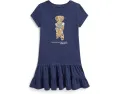 Платье детское ярусное Polo Ralph Lauren из хлопка с мишкой