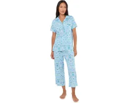 Пижамный набор Petite Short Sleeve Notch Top & Capri от Karen Neuburger в цветочный принт