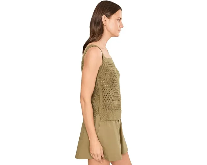 Вязаный топ Ebden Knit Tank от Varley золотисто-оливкового цвета