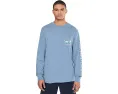 Длинная футболка Vineyard Vines с китом для гольфа и карманом
