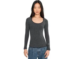 Лонгслив Free People Love Letter из мягкой ткани с круглым вырезом